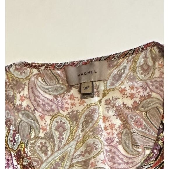 Kachel Mirabelle Midi Wrap Dress Womens Size 10 Petite Floral Paisley Anthro 10P - Picture 8 of 9